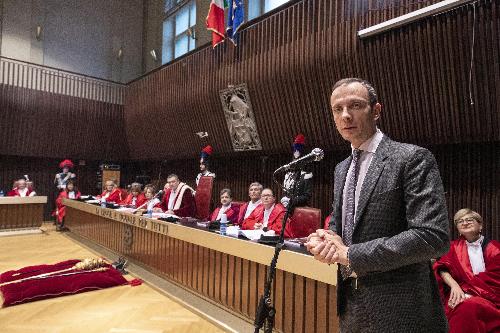 Intervento del governatore del Fvg Massimiliano Fedriga all'apertura dell'anno giudiziario.